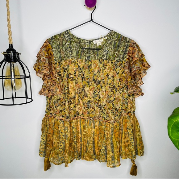 NWT Anthropologie x Le Me Be - Lara Pintucked Blouse 8 - Picture 2 of 11